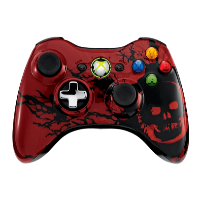 Геймпад Беспроводной Microsoft Xbox 360 Gears Of War Limited Edition Red Black Б/У - Retromagaz