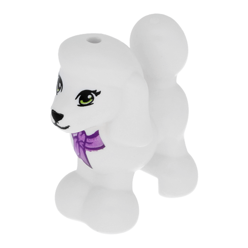 Фігурка Lego Земля Dog Friends Poodle with Dark Purple and Medium Lavender Bow Animals 11575pb02 1 6022917 White Б/У - Retromagaz