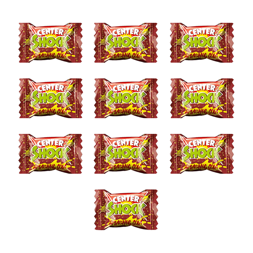 Набір Жувальна Гумка 10шт Center Shock Splashing Cola 4g - Retromagaz