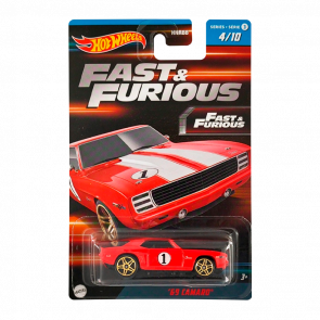 Тематична Машинка Hot Wheels '69 Camaro Fast & Furious HNR88/HNT14 Red Новий - Retromagaz