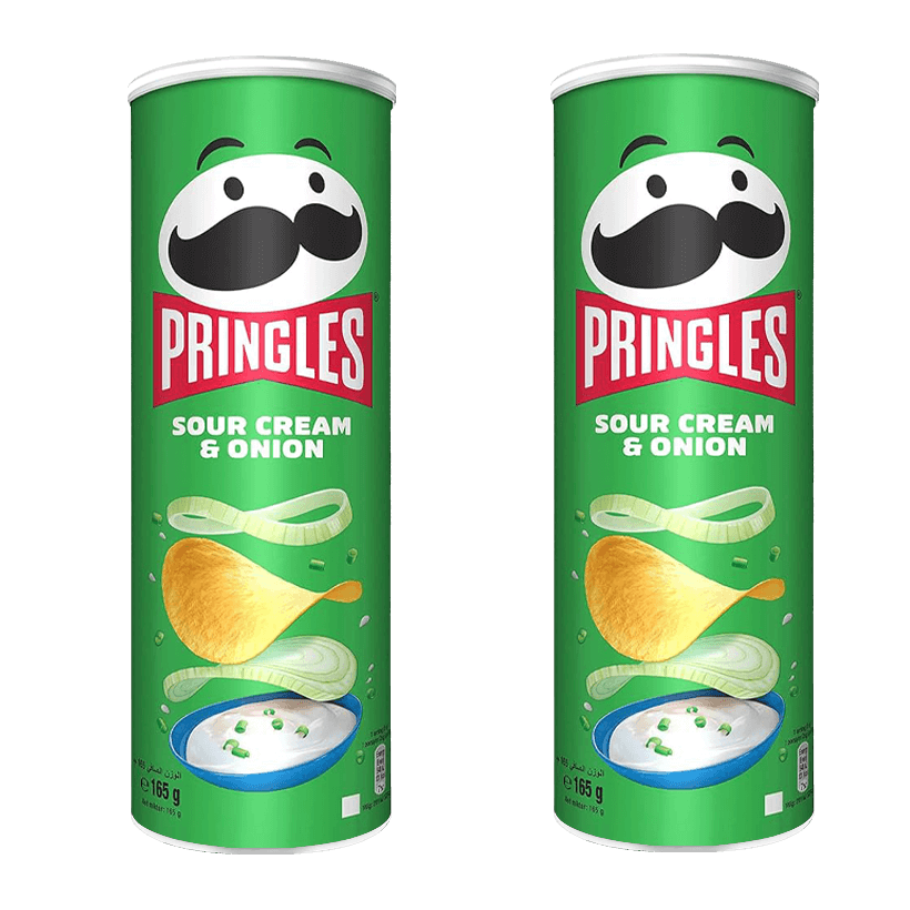 Набор Чипсы 2шт Pringles Sour Cream & Onion 165g - Retromagaz