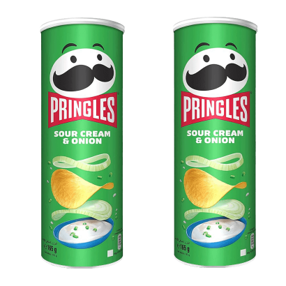 Набор Чипсы 1шт 2шт Pringles Sour Cream & Onion 165g 5053990127740 - Retromagaz