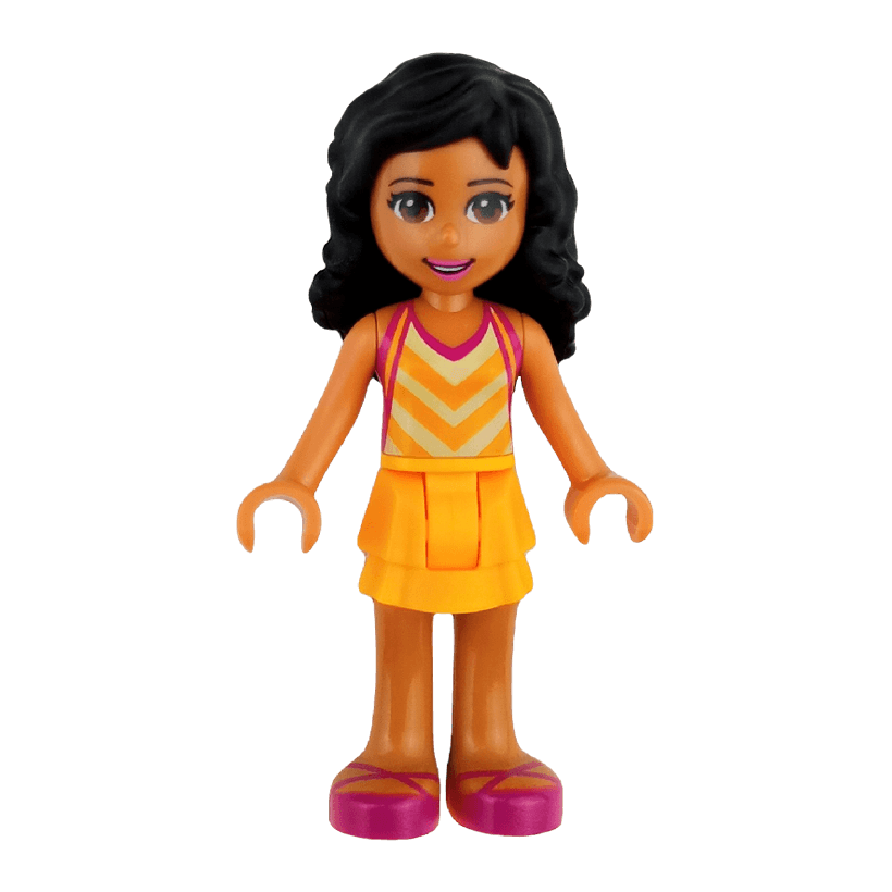 Фигурка Lego Girl Kate Bright Light Orange Layered Skirt Friends frnd155 2 Б/У - Retromagaz