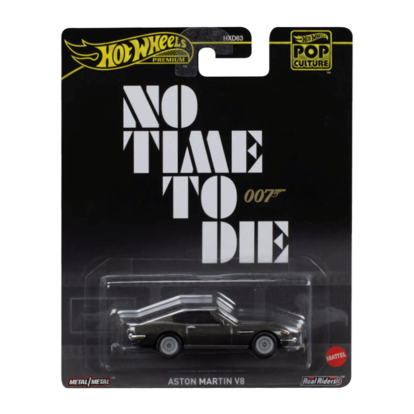 Машинка Premium Hot Wheels 007: No Time To Die Aston Martin V8 Pop Culture 1:64 HVJ36 Grey - Retromagaz