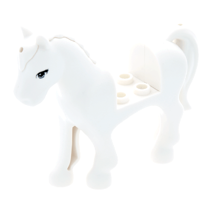 Фігурка Lego Земля Horse Blue Eyes Pattern Animals 93083c01pb02 4599749 6016702 6091562 6091843 White Б/У - Retromagaz