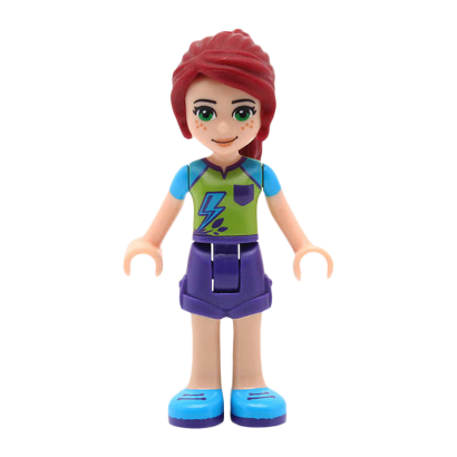 Фігурка Lego Girl Mia Dark Purple Shorts Friends frnd255 1 Б/У - Retromagaz