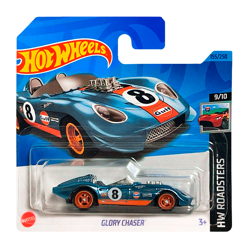 Машинка Базова Hot Wheels Glory Chaser Gulf Super Treasure Hunt STH Roadsters 1:64 HKL11 Blue - Retromagaz