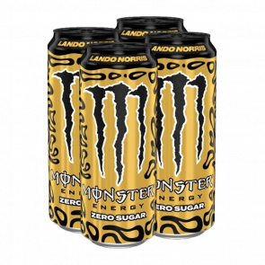 Набір Напій Енергетичний 4шт Monster Energy Lando Norris Formula 1 Limited Gold Edition Zero Sugar 500ml - Retromagaz