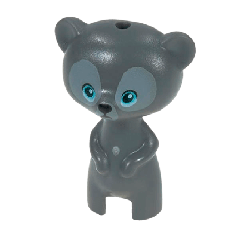 Фигурка Lego Земля Bear Baby Cub Medium Azure Eyes Black Nose Animals 16543pb01 6063638 Dark Bluish Grey Б/У - Retromagaz