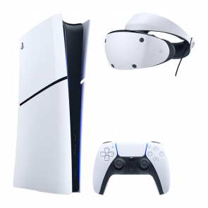 Набор Консоль Sony PlayStation 5 Slim Digital Edition 1TB White Новый  + Очки Виртуальной Реальности Проводной VR2 - Retromagaz