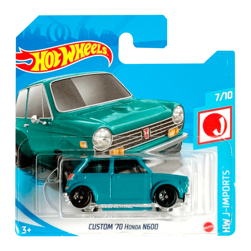 Машинка Базова Hot Wheels Custom '70 Honda N600 J-Imports 1:64 GTB82 Green - Retromagaz