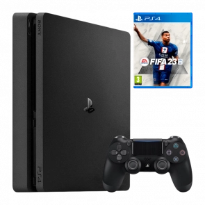 Набір Консоль Sony PlayStation 4 Slim 1TB Black Новий + Гра FIFA 23 Російська Озвучка