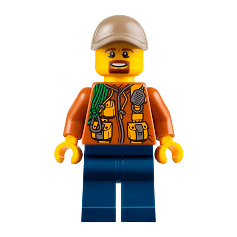 Фигурка Lego Jungle 973pb2756 Explorer Dark Orange Jacket with Pouches City cty0793 Б/У - Retromagaz