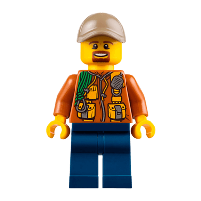 Фигурка Lego City Jungle 973pb2756 Explorer Dark Orange Jacket with Pouches cty0793 Б/У Хороший - Retromagaz