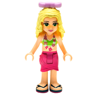 Фігурка Lego Isabella Magenta Wrap Skirt Lime Bikini Top Friends Girl frnd033 1 Б/У - Retromagaz