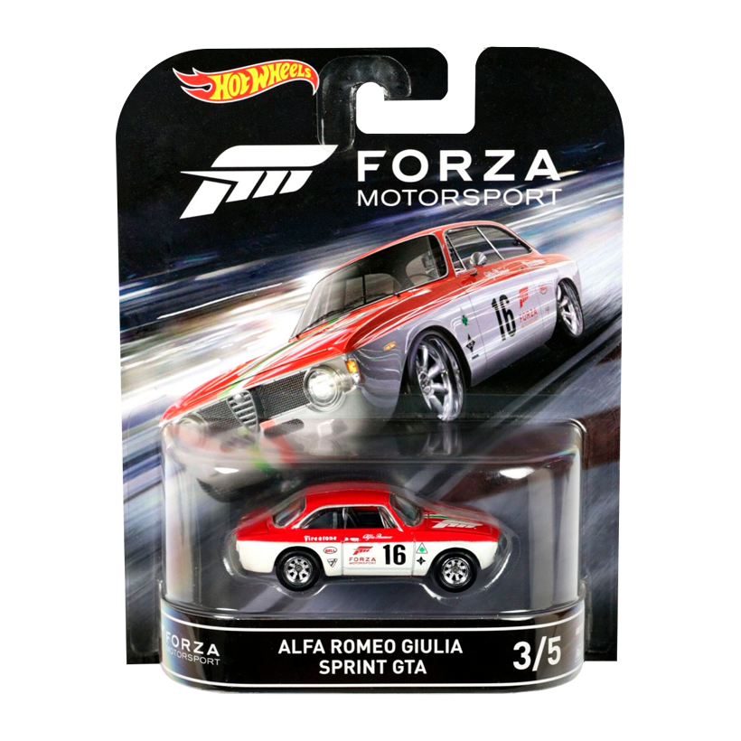 Машинка Premium Hot Wheels Alfa Romeo Giulia Sprint GTA Forza Motorsport 1:64 DJF51 White Новий - Retromagaz