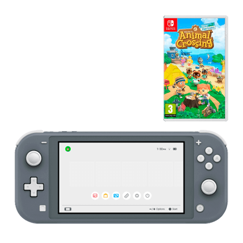 Набор Консоль Nintendo Switch Lite 32GB Grey Новый + Игра Animal Crossing: New Horizons Русская Озвучка - Retromagaz