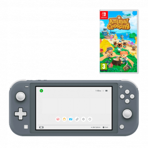 Набір Консоль Nintendo Switch Lite 32GB Grey Новий  + Гра Animal Crossing: New Horizons Російська Озвучка - Retromagaz
