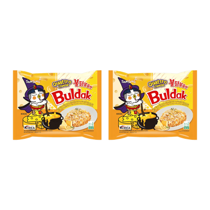 Набор Лапша 2шт Samyang Buldak 4 Сыра Острая 145g - Retromagaz