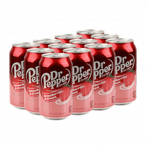Набір Напій 12шт Dr Pepper Strawberries & Cream 355ml - Retromagaz