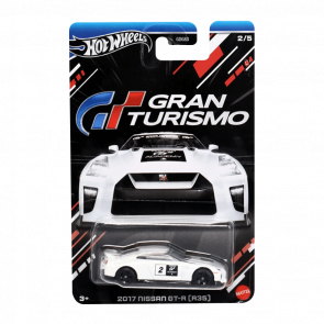 Тематическая Машинка Hot Wheels '17 Nissan GT-R (R35) Gran Turismo 1:64 HRV64 White