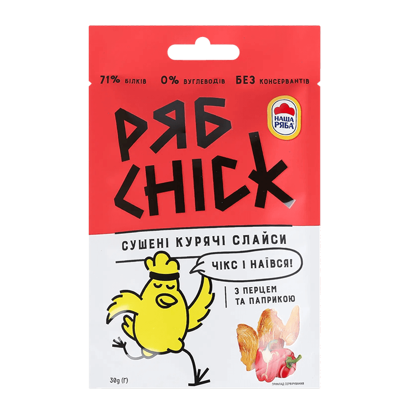 Слайсы РябChick Куриные с Паприкой и Перцем 30g - Retromagaz