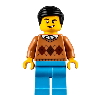 Фигурка Lego 973pb2342 Dad Medium Nougat Argyle Sweater City People twn298 Б/У - Retromagaz