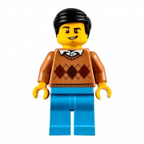 Фигурка Lego 973pb2342 Dad Medium Nougat Argyle Sweater City People twn298 Б/У