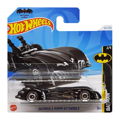 Машинка Базова Hot Wheels Batman & Robin Batmobile Batman 1:64 HRY54 Black - Retromagaz