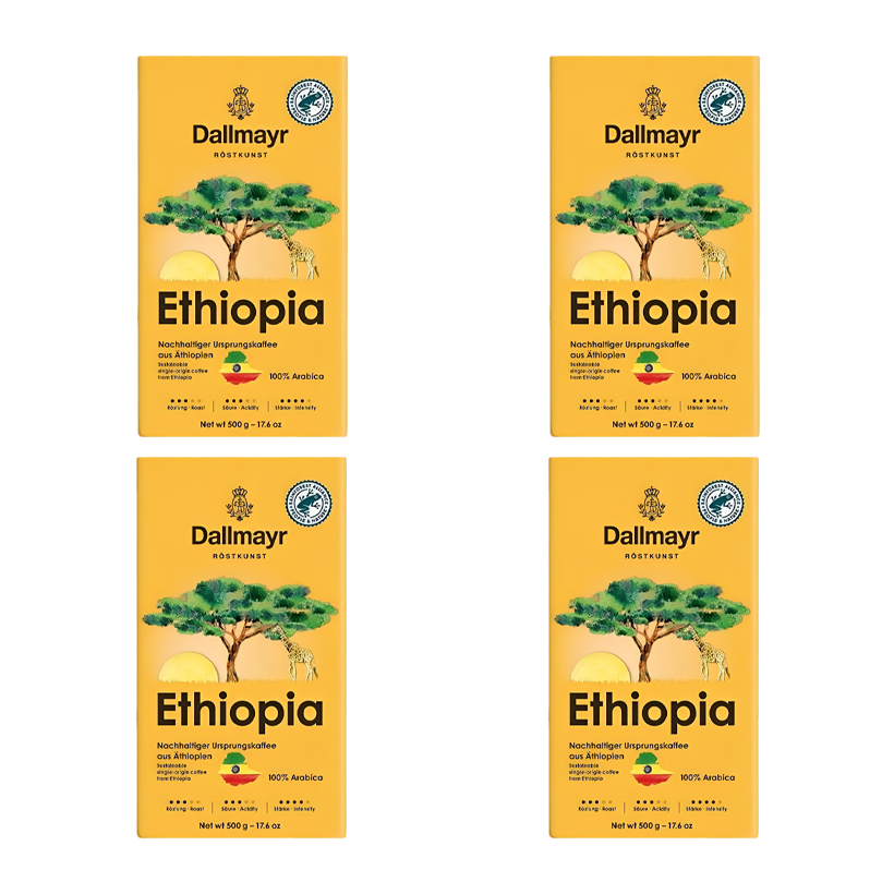 Набор Кофе Молотый 4шт Dallmayr Ethiopia 500g - Retromagaz