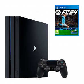 Набір Консоль Sony PlayStation 4 Pro CUH-70-71xx 1TB Black Б/У + Гра EA Sports FC 24 Російська Озвучка Новий