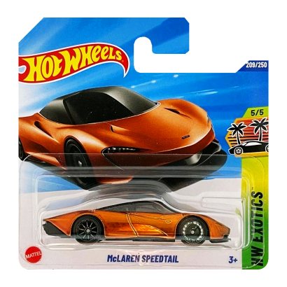 Машинка Базовая Hot Wheels McLaren Speedtail Super Treasure Hunt STH Exotics 1:64 JBC44 Orange - Retromagaz