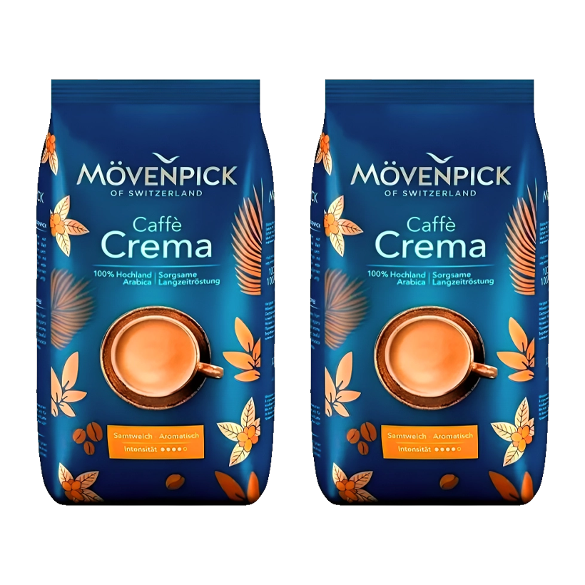 Набор Кофе в Зернах 2шт Movenpick Caffe Crema 500g - Retromagaz
