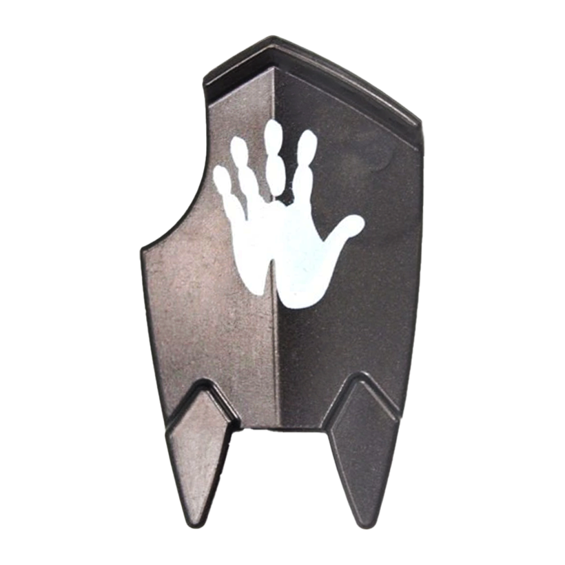 Зброя Lego Щит Uruk Hai Shield with White Handprint Lord of the Rings 10049pb01 6005318 Pearl Dark Grey Б/У - Retromagaz