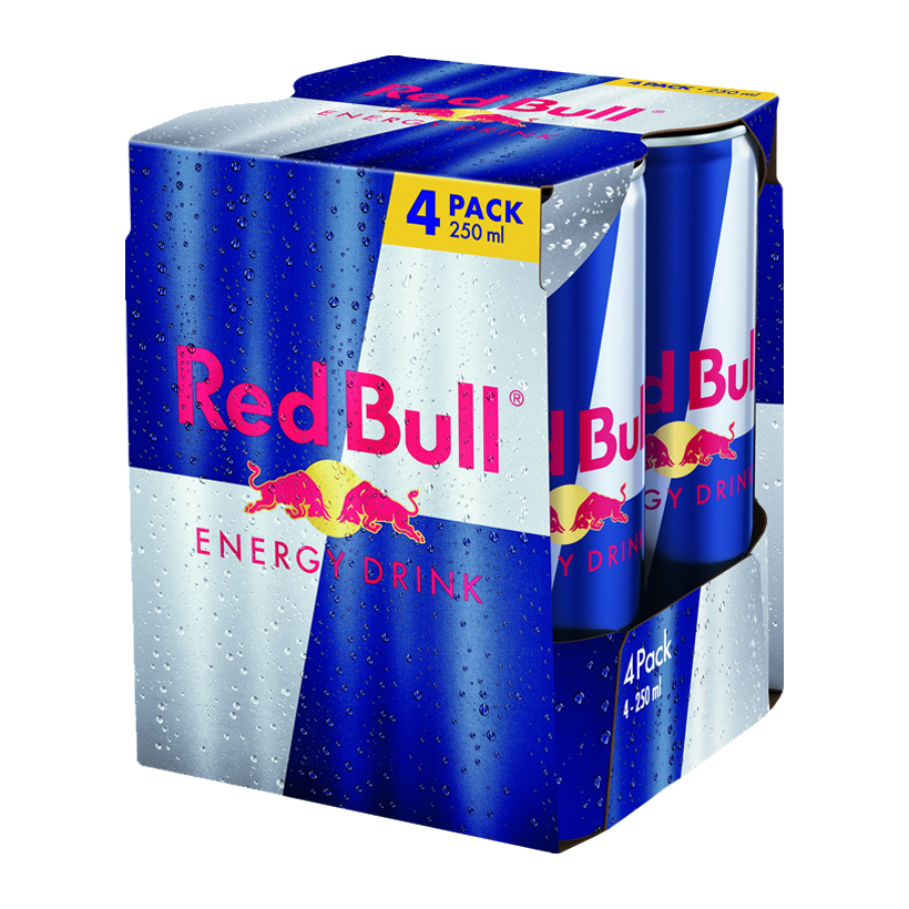 Набор Напиток Энергетический 4шт Red Bull 250ml - Retromagaz