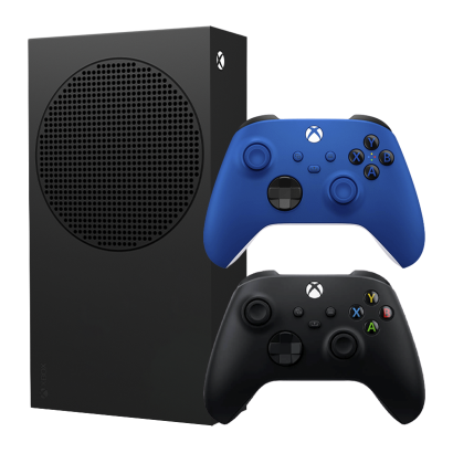 Набір Консоль Microsoft Xbox Series S 1TB Carbon Black Новий  + Геймпад Бездротовий Controller Shock Blue - Retromagaz