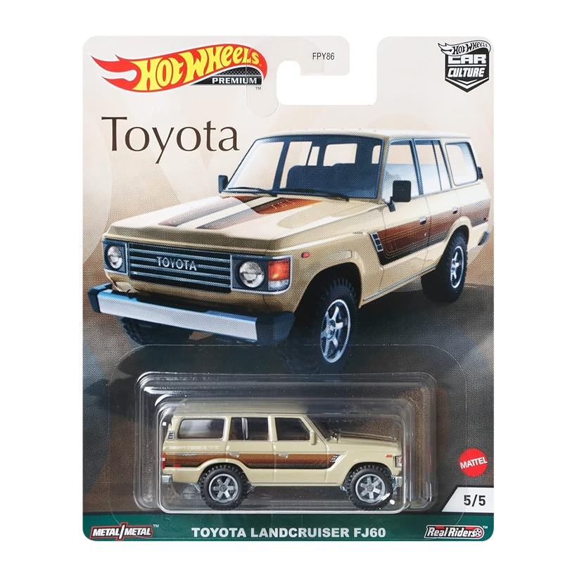 Машинка Premium Hot Wheels Toyota Land Cruiser FJ60 Toyota 1:64 GRJ94 Tan - Retromagaz