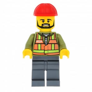 Фігурка Lego Train 973pb1705 Light Orange Safety Vest City trn235a 1 Б/У