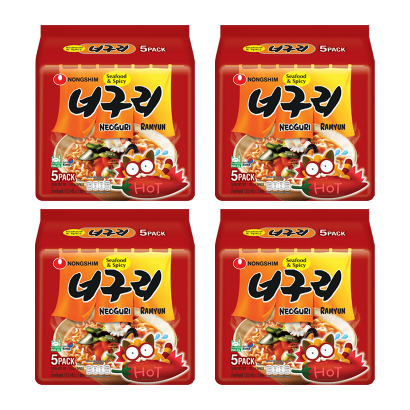 Набір Локшина Nongshim 10шт Ramyun Neoguri з Морепродуктами Гострий Гостра 120g - Retromagaz