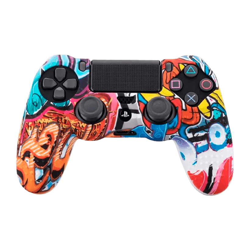 Чохол Силіконовий RMC PlayStation 4 Urban Art Rainbow Новий - Retromagaz
