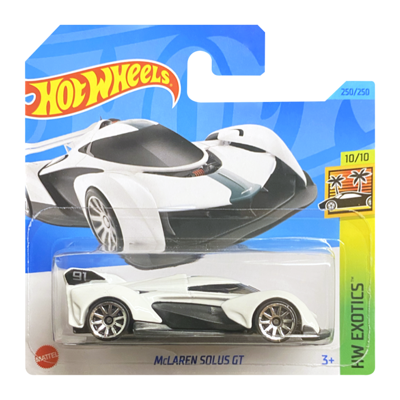 Машинка Базова Hot Wheels McLaren Solus GT Exotics 1:64 HKG70 White - Retromagaz