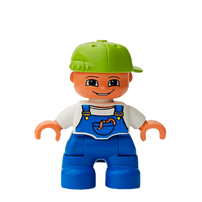 Фигурка Lego Duplo Boy Blue Legs White Top 47205pb002 4шт Б/У Хороший - Retromagaz
