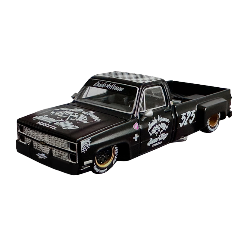 Машинка Premium Kaido House x MiNI GT Chevrolet Silverado Dually Hot Rod V1 1:64 KHMG236 Black - Retromagaz