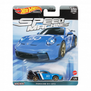 Машинка Premium Hot Wheels Porsche 911 GT3 Speed Machines 1:64 HKC44 Blue - Retromagaz