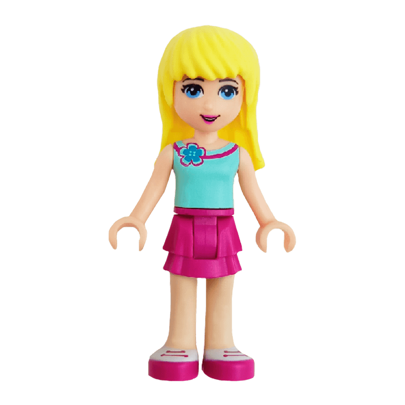 Фігурка Lego Girl Stephanie Magenta Layered Skirt Friends frnd127 Б/У - Retromagaz