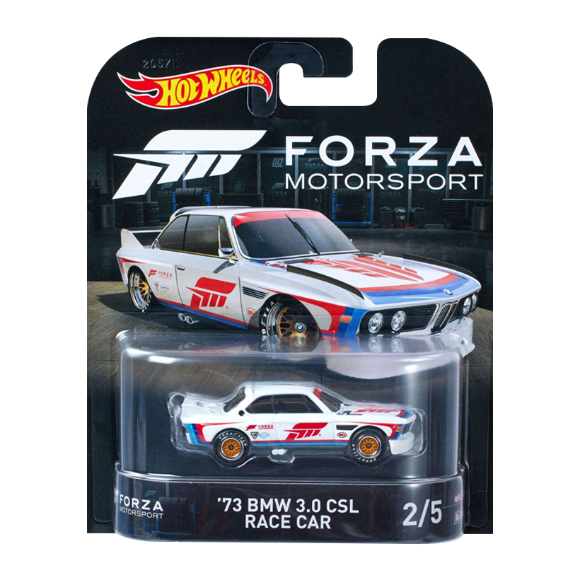Машинка Premium Hot Wheels '73 BMW 3.0 CSL Race Car Forza Rep. Entertainment 1:64 DWJ95 White - Retromagaz