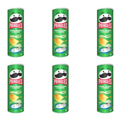 Набор Чипсы 1шт 6шт Pringles Sour Cream & Onion 165g 5053990127740 - Retromagaz