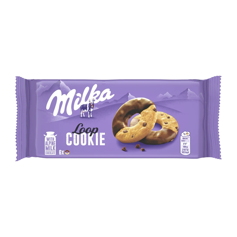 Печенье Milka Loop Cookie 132g - Retromagaz