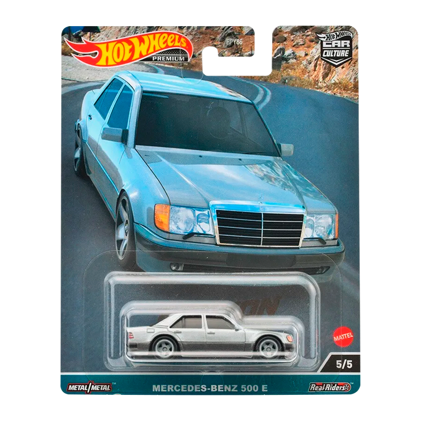 Машинка Premium Hot Wheels Mercedes-Benz 500 E Canyon Warriors 1:64 FPY86/HKC55 Silver - Retromagaz
