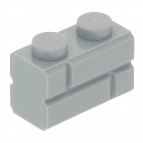 Кубик Lego with Masonry Profile Модифицированная 1 x 2 98283 6000066 Light Bluish Grey 20шт Б/У